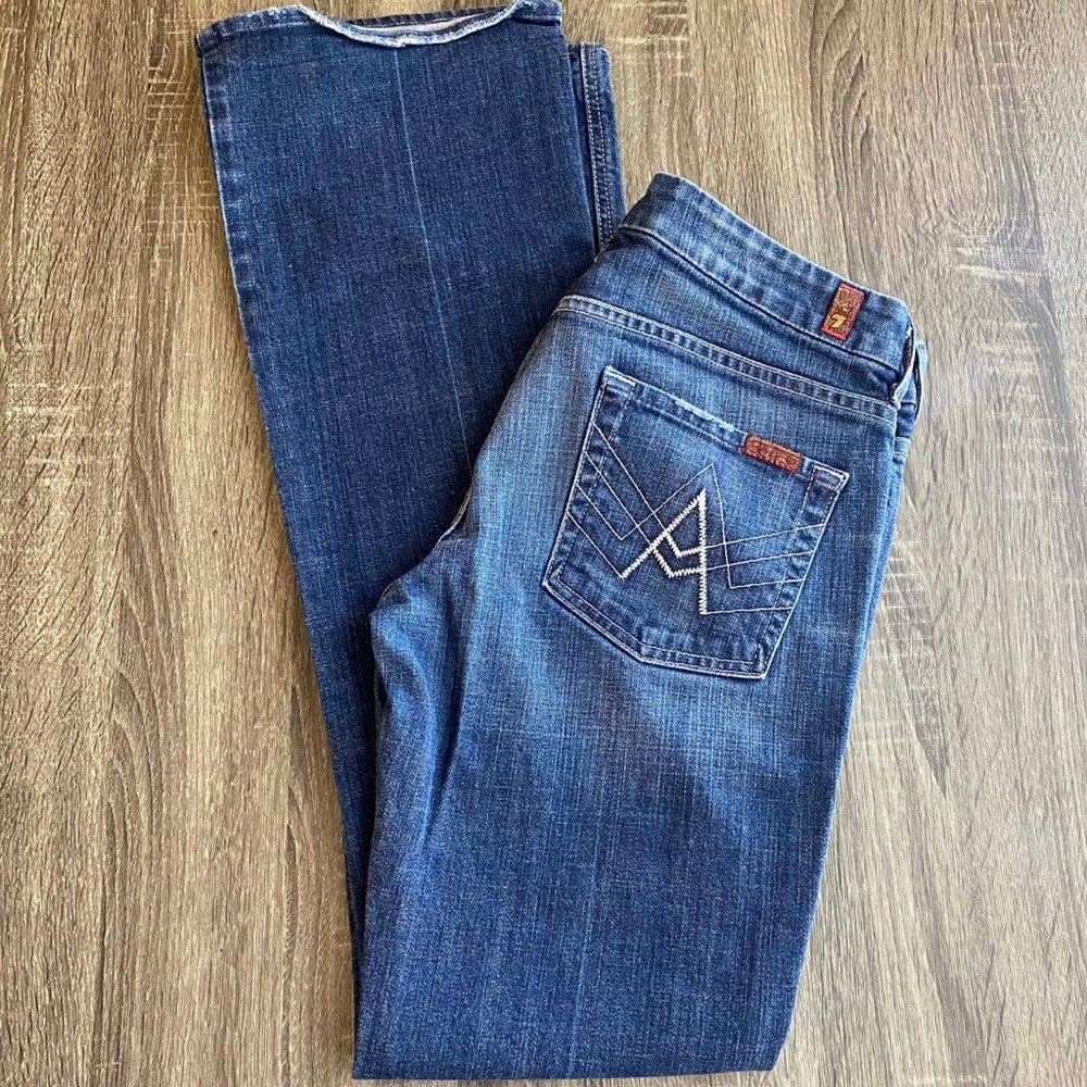 7 for all man kind “a” pocket jeans.